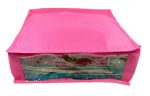 5 inch Height Non Woven Saree Cover Pink