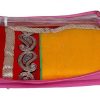 Non Woven Top Transparent Saree Cover 2inch Height Pink