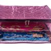 9 inch Height Large Satin Saree Cover Purple