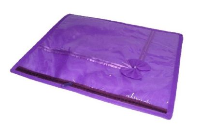 Non Woven Transparent Single Saree Cover Purple (Code: S003)