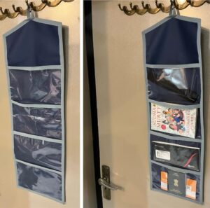 Addyz 4 Pockets Matts Hanging Organizer -Blue (Code: H001)