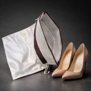 Translucent PVC Footwear Pouch Wet Cloth Bag with Drawstring Closure (Code: X002)