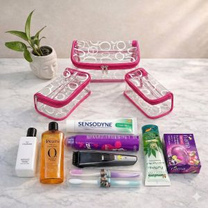 Printed PVC Travel friendly Toiletries pouch 3 pcs set (Code: T008)