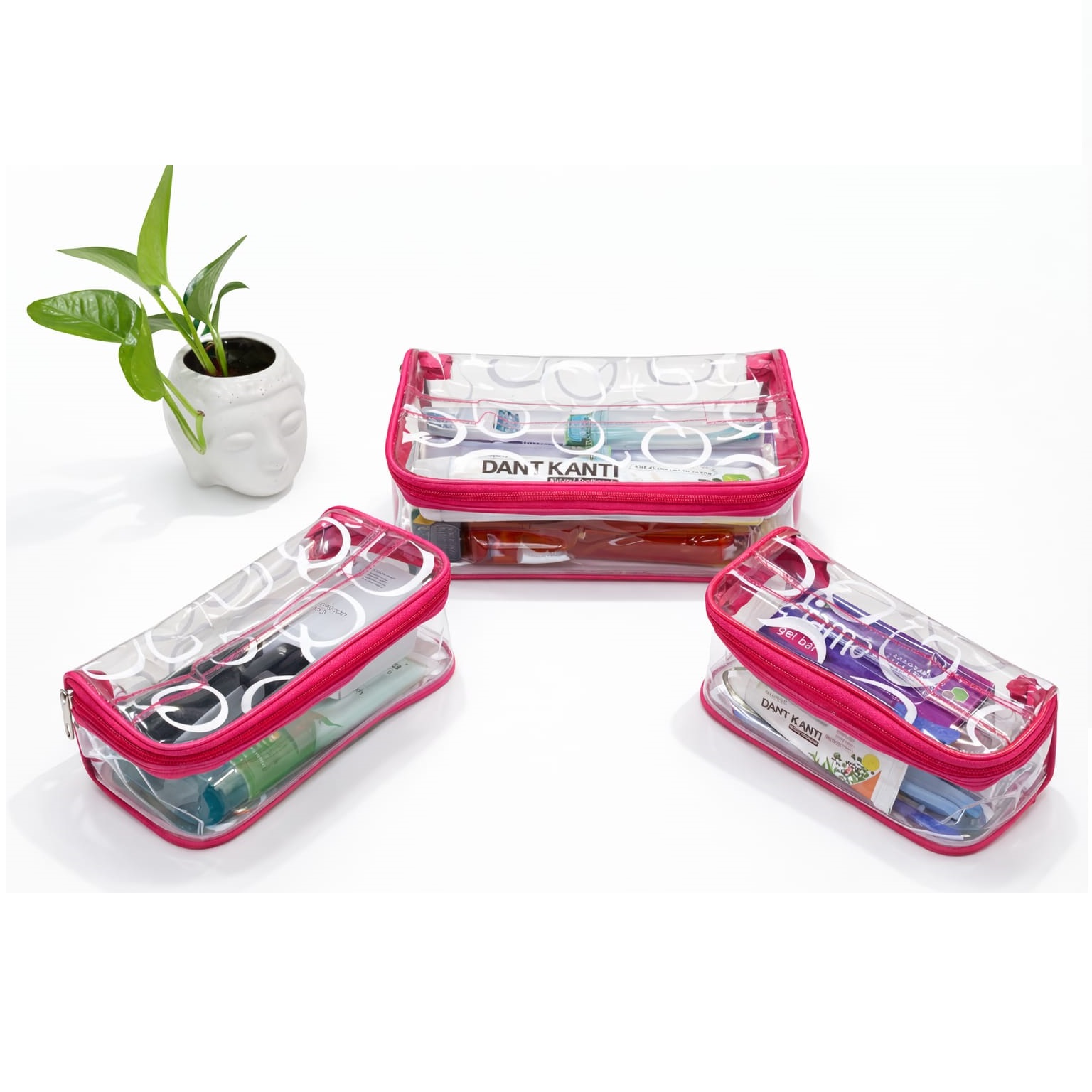 Printed PVC Travel friendly Toiletries pouch 3 pcs set (Code: T008) - Image 2
