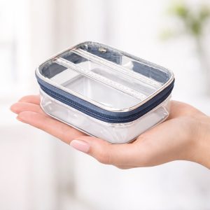 Transparent PVC Mini Multipurpose Pouch Travel Portable Makeup & Accessories Storage (Code: T003)