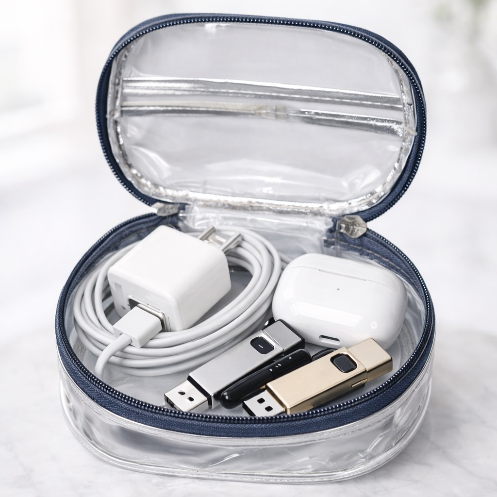 Transparent PVC Mini Multipurpose Pouch Travel Portable Makeup & Accessories Storage (Code: T003) - Image 3