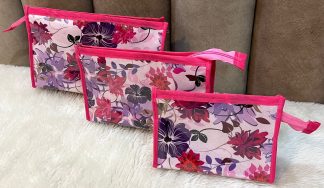 Addyz Non Woven Laminated 3 set Toiletry Pouch -Garden (Code: T021)