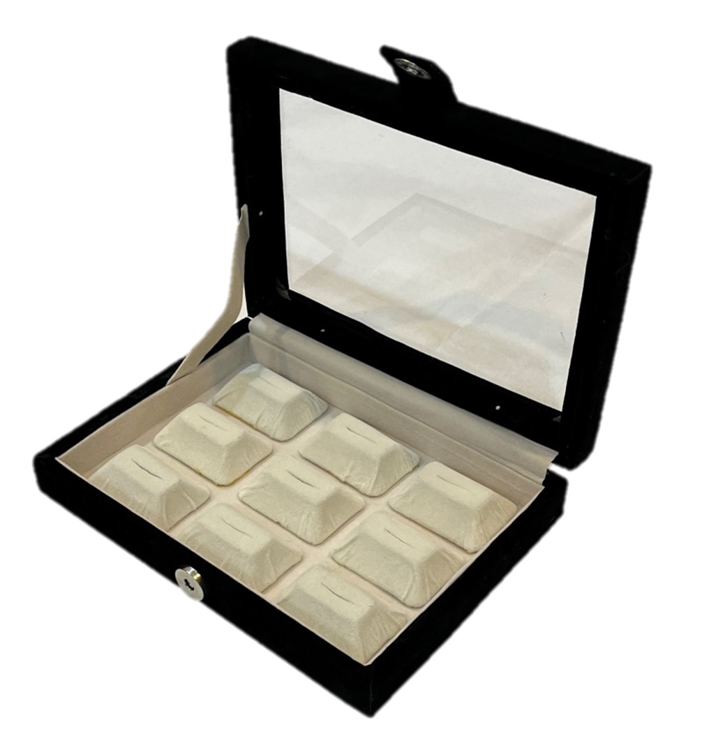 Addyz Ring Box - Clear Top - For 9 Pieces - Size 9x6 inch (Code : J034) - Image 2
