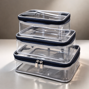 Premium PVC Travel friendly Toiletries pouch 3 pcs set (Code: T042)