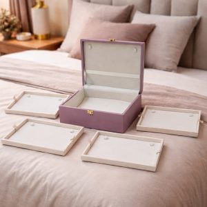 Luxury Necklace Case - Premium Finish for 5 Necklace Sets