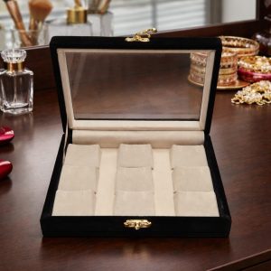 9 pair Earrings Organizer Clear Lid (Code - J032)