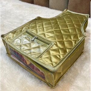 Quilted Satin Blouse Cover – Olive (Code: G022)